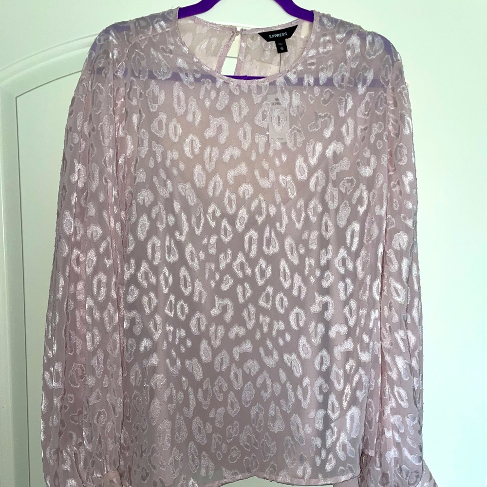 Brand New Express Leopard Blouse NWT